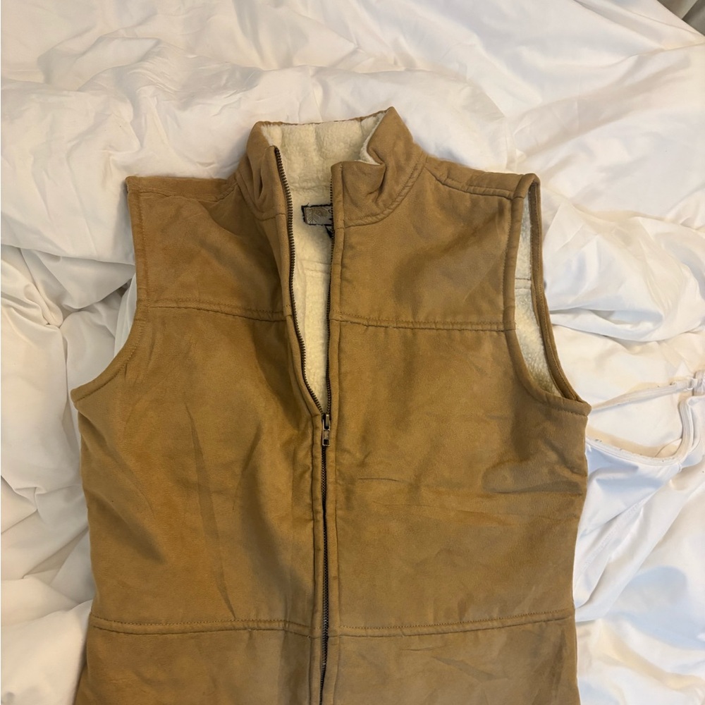 Caribbean Joe Men's Brown leather Vest